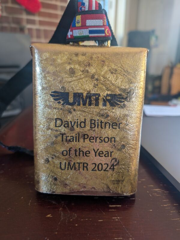 Trail running in the woods